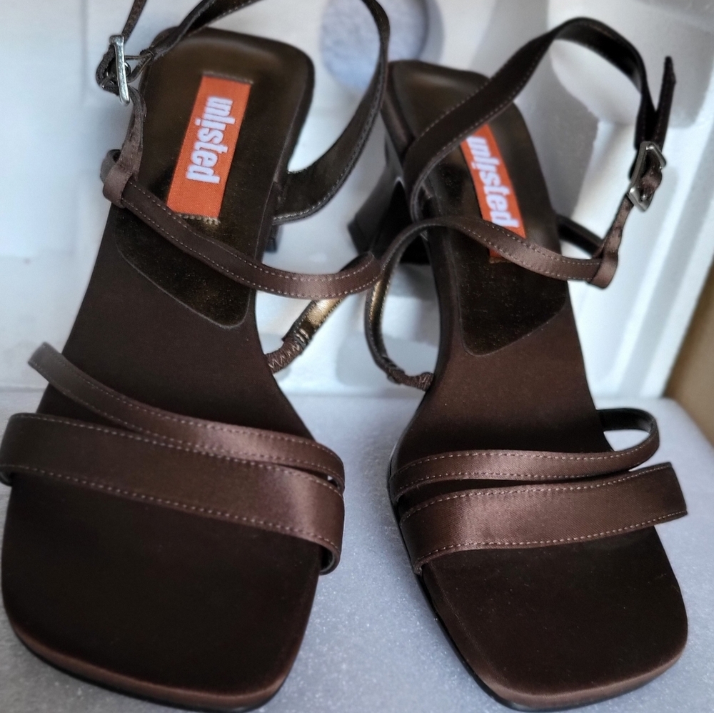 Unlisted chocolate brown dress sandals size 7.5